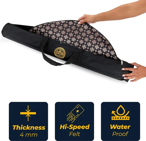 Miniatura 5 de Triton Premium - Tapete de mesa de póquer para 8 jugadores, portátil, multielastano, de goma, portátil, con bolsa de transporte de tela Oxford