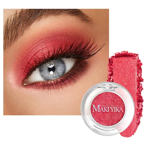 Miniatura 24 de MAKI YIKA Paleta de sombra de ojos blanca mate para mujer, sombra de ojos en polvo blanco pigmentado para ojos marrones, paleta de maquillaje
