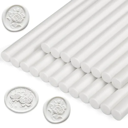 Miniatura 10 de Barras de Cera para Sellar, Paxcoo 20 piezas Barras de Sello de Cera, Barras de Cera para Sellar con Pistola de Pegamento para Invitaciones de Boda