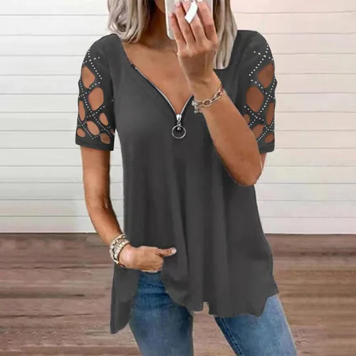 Miniatura 4 de Women's Top T Shirt Short Sleeve Casual Summer Outdoors Blouse Women Outer Wear Heart Print Tees & Blouses Tank Tunic Top