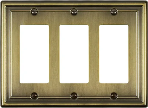 Miniatura 21 de Paquete de 2 placas decorativas de pared, placa de cubierta de toma de corriente eléctrica de níquel satinado para receptáculo, interruptor