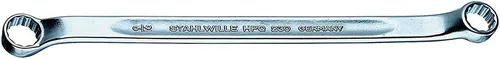 Stahlwille 41614850 230a Llave de anillo de doble extremo, 1.0 in x 1.4 in, 14.488 in de longitud, desplazamiento poco profundo por 10 grados, acero