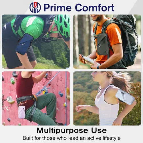 Miniatura 6 de Pulseras para Soporte de Teléfono, Bolsillo Pequeño de Hombro con Correa para Brazo, Compatible con iPhone y Todos los Teléfonos Celulares, Uso