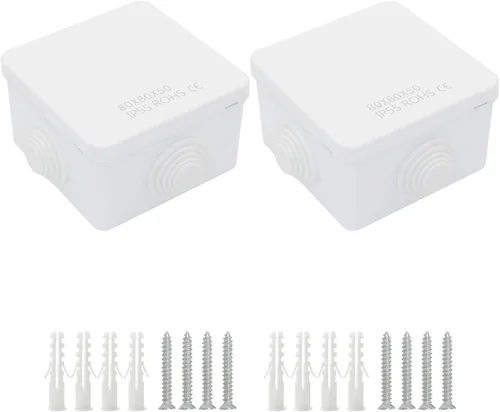 LeMotech Caja de conexiones, plástico ABS IP55 resistente al agua y al polvo, caja eléctrica universal, caja de proyectos para exteriores e