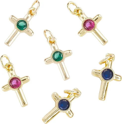 Miniatura 11 de LiQunSweet 20 piezas de micro pavé de circonitas cúbicas para bebé, diseño de huellas, para hacer joyas de ducha