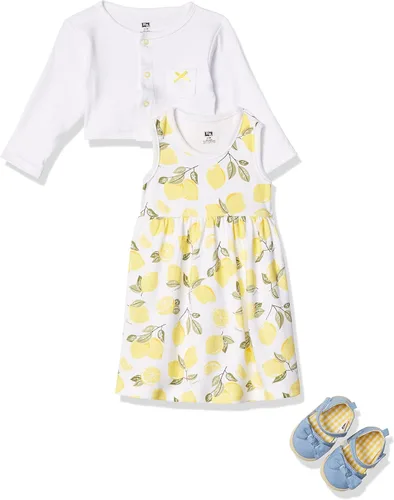 Hudson Baby Baby Girls' Cotton Dress, Cardigan and Shoe Set