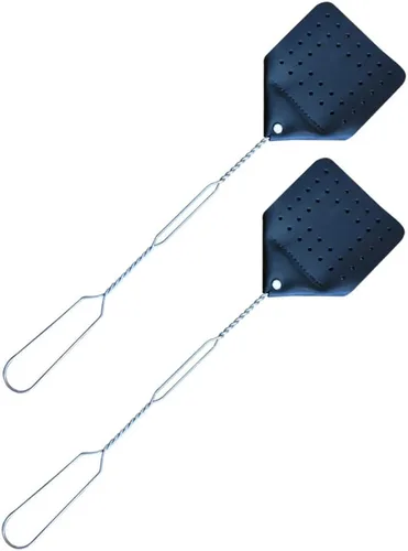 Miniatura 14 de Juego de matamoscas de cuero (1 paquete) – Matamoscas de 17 pulgadas hecho por los Amish con paleta de cuero real – Matamoscas multipaquete