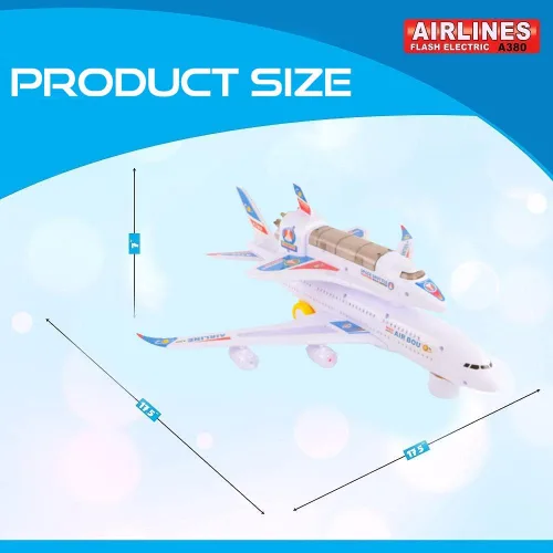 Miniatura 6 de Liberty Imports Transbordador espacial eléctrico de avión transportador de juguete de acción para niños Bump and Go - Modelo grande Jumbo Jet