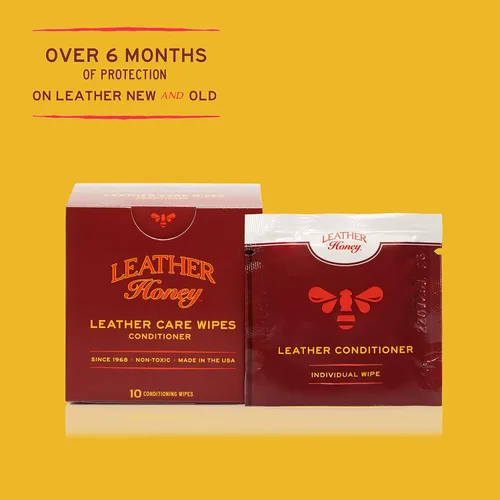 Miniatura 2 de Toallitas Acondicionadoras Leather Honey: Restaura el Cuero Sobre la Marcha. Protege y Acondiciona Cualquier Color de Sofás de Cuero, Asientos