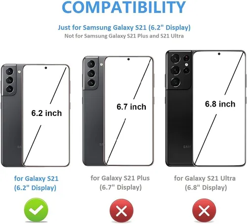 Miniatura 2 de ONETOP - Funda tipo cartera compatible con Samsung Galaxy S21 con soporte para tarjetas, funda de piel sintética con ranuras para tarjetas, doble