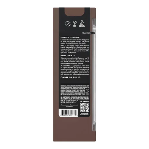 Miniatura 6 de e.l.f. Paleta de Sombras de Ojos Perfect 10, Diez Tonos Nude Ultra-pigmentados, Fórmula Mezclable, Vegano y Libre de Crueldad, Everyday Smoky