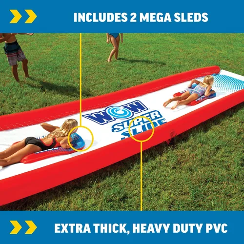 Miniatura 2 de Wow Sports Super Slide - Tobogán gigante para patio trasero con aspersor, tobogán acuático extralargo de 25 x 6 pies