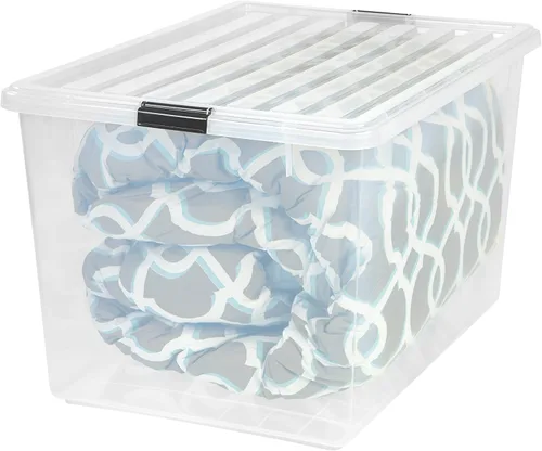 IRIS caja de almacenamiento tipo balde de 132 cuartos de galón Transparente