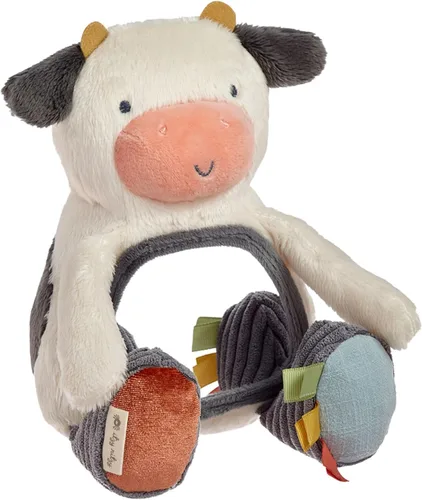 Miniatura 9 de Itzy Ritzy Espejo de juguete sensorial para el tiempo boca abajo, cuenta con sonidos arrugados y tintineos, múltiples texturas y espejo para Oso