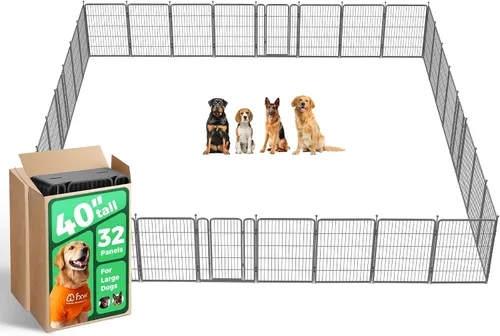 Miniatura 15 de FXW Aster - Corralito para perros diseñado para patio, 32 pulgadas, 16 paneles