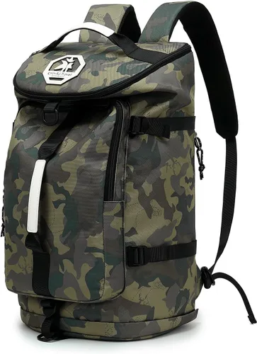Miniatura 31 de Kalesi Bolsa de lona para gimnasio, 4 vías, impermeable, con compartimento para zapatos, para viajes, deporte, senderismo, laptop