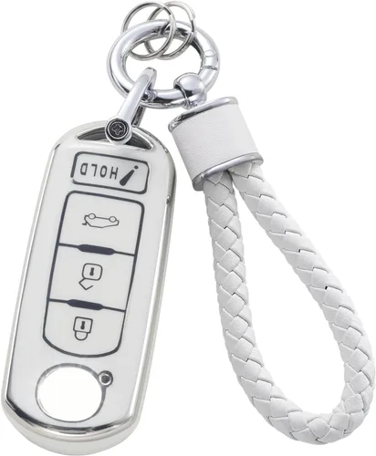 Miniatura 8 de YO&YOYE - Funda para llavero Ford con llavero, protector de llavero de TPU suave para F150 Explorer Mustang Edge Lincoln MKZ MKX MKC