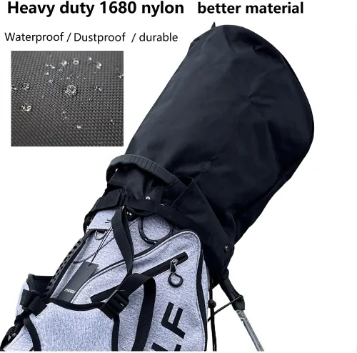 Miniatura 7 de Funda para bolsa de golf/funda de lluvia duradera de nailon 1680D impermeable y antipolvo, se adapta a la mayoría de bolsas de golf de 8.5 a 9