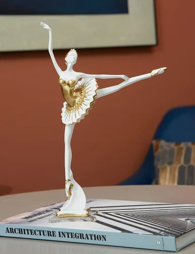 Miniatura 6 de HAUCOZE - Estatua de bailarina de bailarina, escultura de yoga para mujer, decoración moderna, 12 pulgadas