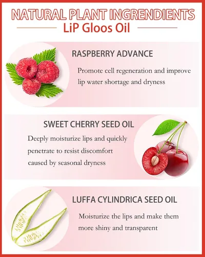Miniatura 2 de Aceite de labios que brilla intensamente, brillo hidratante para labios, aceite labial Glow Reviver, tinte de aceite hidratante de larga duración