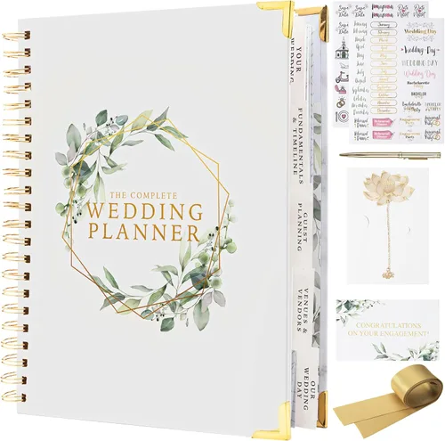 Miniatura 11 de Libro y Organizador de Planificador de Boda de Tu Día Perfecto - Libro de Planificador de Boda - Encuadernación de Planificación Nupcial