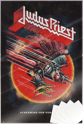 Miniatura 8 de Judas Priest - Póster de música (Screaming For Vengeance) (Tamaño: 24" x 36") (póster laminado)