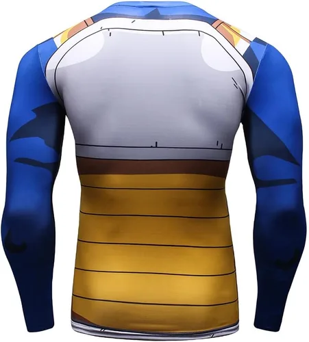 Miniatura 2 de CosFitness Camiseta de entrenamiento de anime, divertida camiseta de compresión muscular japonesa para hombre, serie Lite
