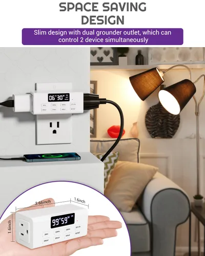 Miniatura 7 de NEARPOW - Temporizador de cuenta regresiva para interiores, temporizadores de apagado automático con pantalla grande, cuenta regresiva