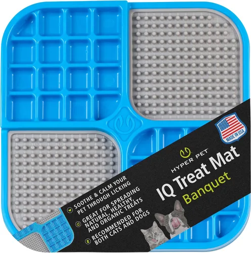 Hyper Pet IQ Treat Lick Mat para perros y gatos | Alimentador lento para perros y gatos y juguete de enriquecimiento | Fabricado en Estados Unidos