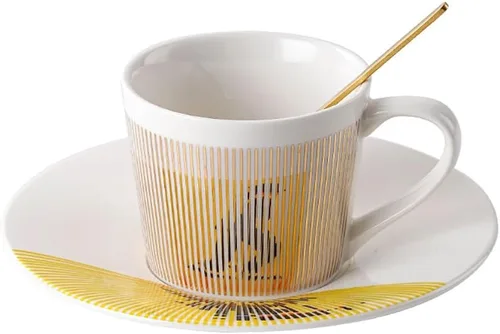 Miniatura 13 de Tazas y platillos de espejo, taza de café con reflejo de espejo, taza de café de cerámica con juego de platillo, tazas de té y platillos