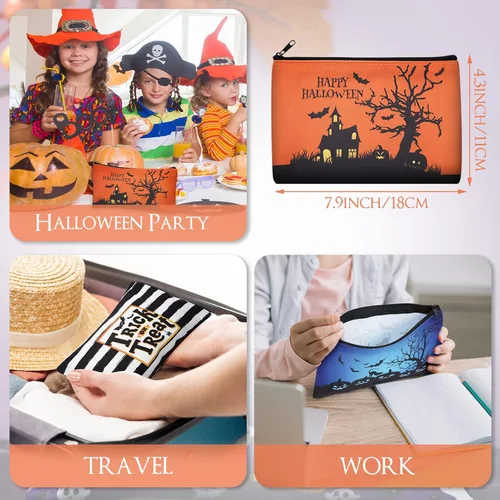 Miniatura 2 de Reginary 20 bolsas de cosméticos de Halloween, bolsas de regalo para niños, niñas y mujeres, organizador de artículos de tocador