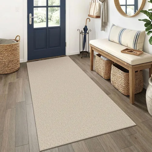 Miniatura 154 de EARTHALL Alfombra de pasillo 3x14 pies, alfombras lavables extra largas para pasillos, tejidas, antideslizante, alfombra trenzada para entrada