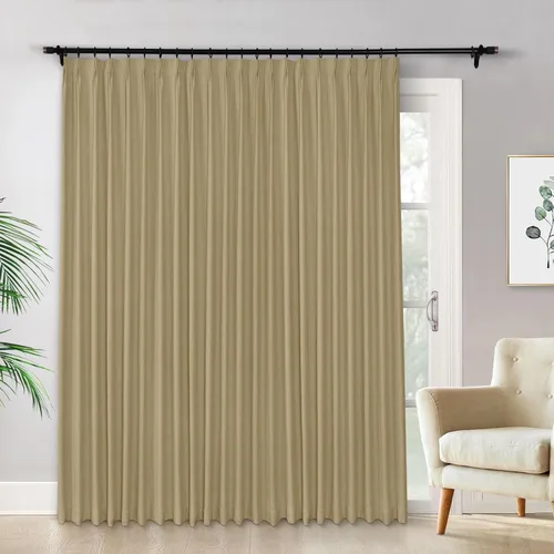Miniatura 29 de Macochico Cortinas opacas de lino plisadas para oscurecer la habitación, panel con aislamiento térmico para dormitorio, sala de estar, sala