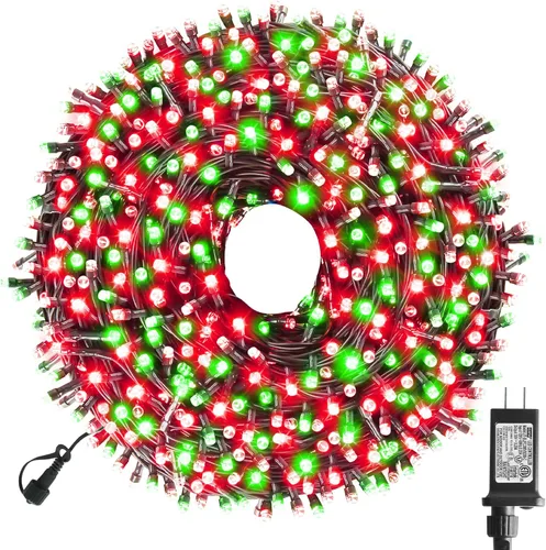 Miniatura 18 de XTF2015 Luces de Navidad LED de 105 pies con 300 LED, Enchufe de Extremo a Extremo, 8 Modos, Luces de Navidad Certificadas UL para Exteriores e