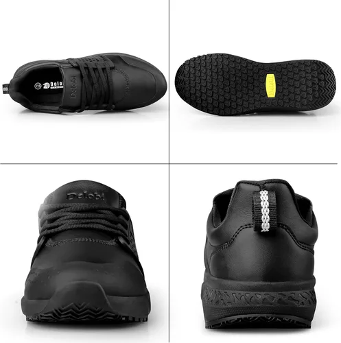 Miniatura 2 de Zapatos de trabajo antideslizantes para hombres, zapatos de cocina antideslizantes resistentes al agua, para restaurante, chef, servicio