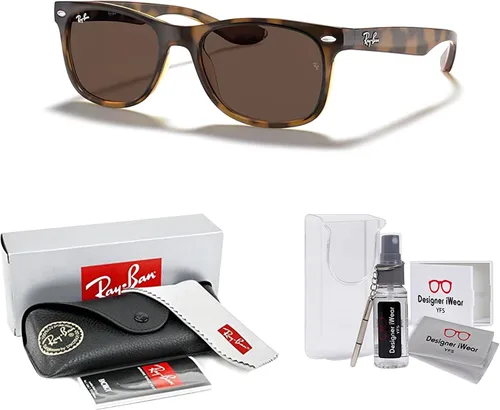 Miniatura 2 de Ray-Ban Junior XS New Wayfarer RJ9052S - Lentes de sol cuadrados para niños y niñas pequeños + paquete con kit DIW