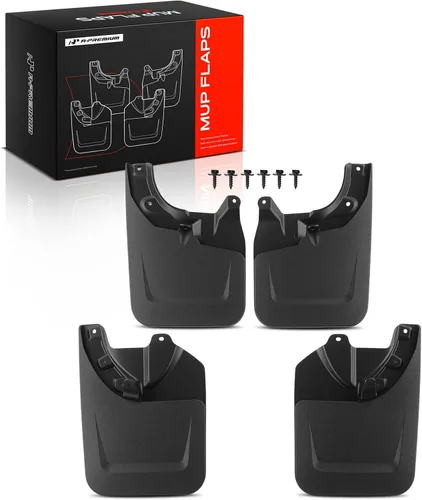 A-Premium 4 piezas aletas de barro compatibles con Toyota Tacoma 2016-2023 (con guardabarros), con clips de sujeción, guardabarros delanteros y