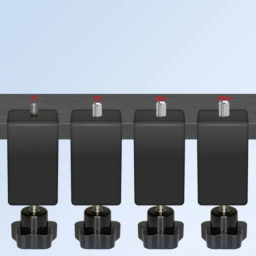 Miniatura 6 de Paquete de 2 Abrazaderas en C Ajustables de Servicio Pesado con Montaje de Espárrago de 1/4" - Abrazadera de Escritorio de Acero para Lámpara