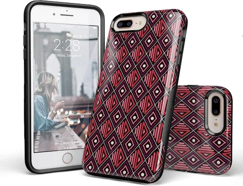 Miniatura 5 de Casely Funda para iPhone 6/7/8 Plus Funda con estampado de festival (solo buenas vibraciones)