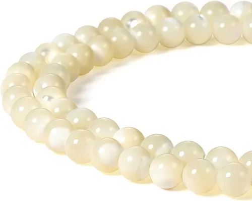 Miniatura 52 de Cuentas de ónix negro BEADNOVA con cuentas de cristal natural, piedras preciosas, redondas, sueltas, curativas de energía con cordón elástico de 01)