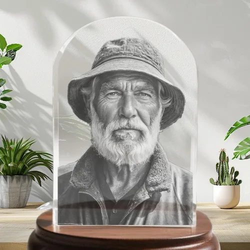 Miniatura 16 de Foto de Cristal 3D, Regalos Personalizados del Día de la Madre para Mujeres Hombres Esposa Marido Mamá Padre, Regalos Personalizados con Grabado