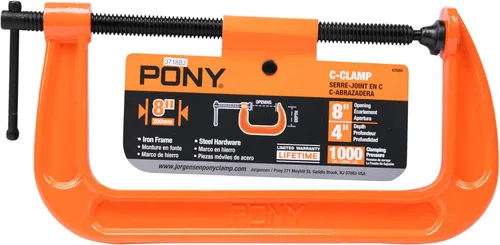 Miniatura 5 de Pony Jorgensen 2680 Abrazadera C de 8 pulgadas, naranja