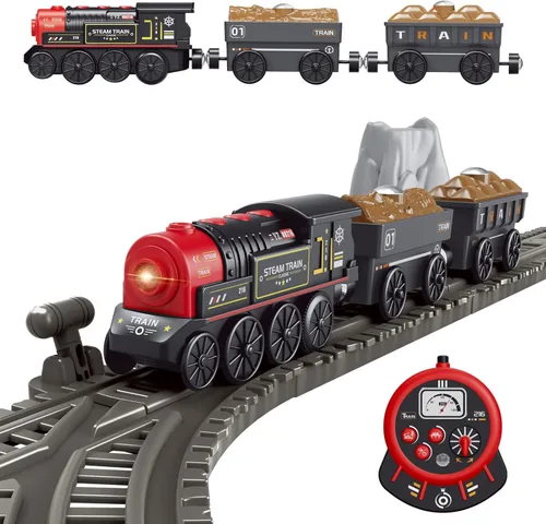 Miniatura 8 de Set de trenes de madera para niños pequeños, vías de madera se adapta a Thomas, se adapta a Brio, se adapta a Chuggington, se adapta a Melissa