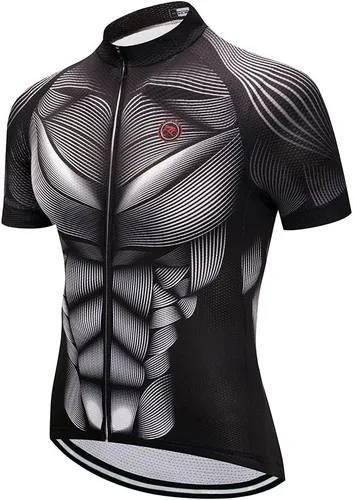 Miniatura 97 de Weimostar Hombre Ciclismo Jersey Manga Corta Bicicleta Ropa Multicolor Diamante