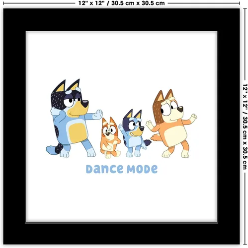 Miniatura 6 de Gallery Pops Bluey - Arte de pared de modo baile, versión enmarcada negra, 12 x 12 pulgadas, arte de pared de Gallery Pops