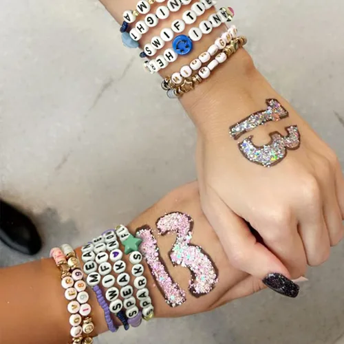 Miniatura 5 de Gpurplebud 4Pcs Taylor Bracelets Eras Tour Outfits Swiftie Lover 1989 Reputation Speak now Fearless Midnight Taylor Outfit Friendship Music Gifts