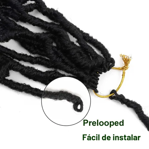 Miniatura 5 de Mytarku 8 paquetes de rastas suaves de 24 pulgadas con extremos rizados, rastas de pelo sintético de ganchillo bohemias para mujeres rastas de 1b