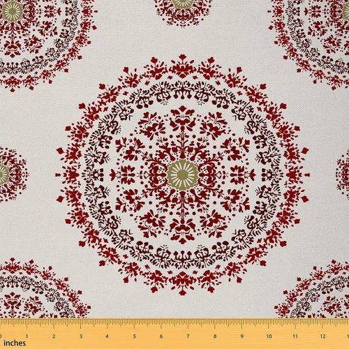 Miniatura 21 de Feelyou Tela Geométrica Bohemia por Yarda, Tela de Tapicería Étnica a Rayas Bohemia para Sillas, Tela Decorativa de Tradición Retro para Tapicería