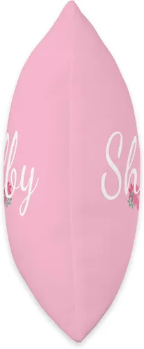 Miniatura 2 de Regalos y diseños personalizados Shelby para niñas personalizado regalo Shelby nombre personalizado flores rosa tiro almohada, 16x16, multicolor