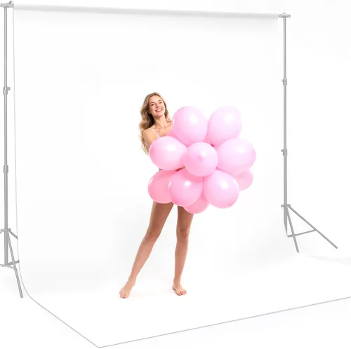 CPLIRIS Telón de fondo blanco de 10x20 pies para fotografía, diseño de doble tamaño y doble bolsillo para fotomatón, fondo para retratos, fiesta y
